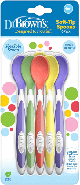 Bộ 6 thìa ăn dặm đầu mềm Dr Brown's