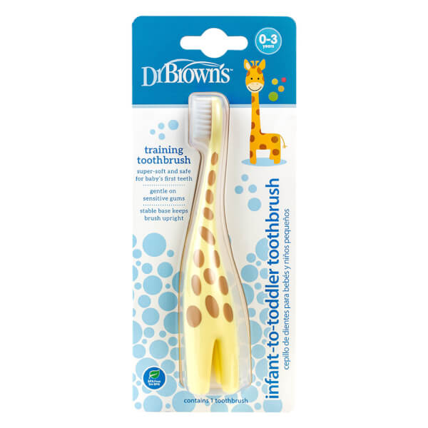 Bàn chải đánh răng cho bé hình con hươu cao cổ cho trẻ từ 0-3 tuổi