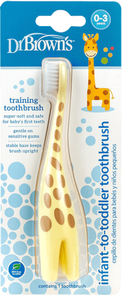 Bàn chải đánh răng cho bé hình con hươu cao cổ cho trẻ từ 0-3 tuổi