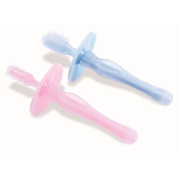 Bộ 2 bàn chải răng Silicone KUKU (Xanh)