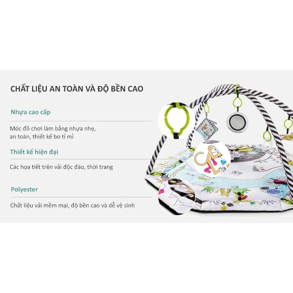 THẢM NẰM CHO BÉ SMART PLAY KINDERKRAFT (từ 0 tháng tuổi)