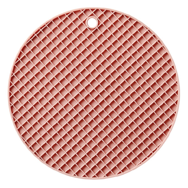 Miếng lót nồi hình tròn kiểu tổ ong (Màu Hồng)