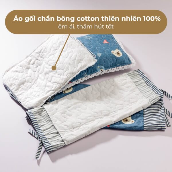 Gối nằm lớn sơ sinh 30x50 KH08