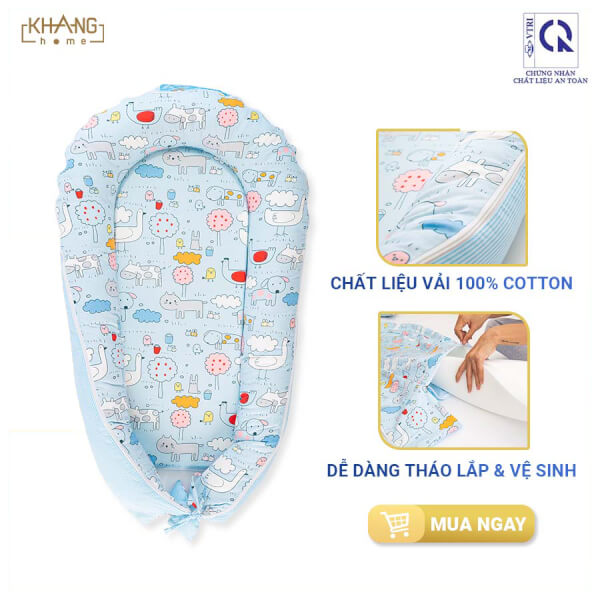 Bộ nôi vải di động KH 55X90 (không bèo)