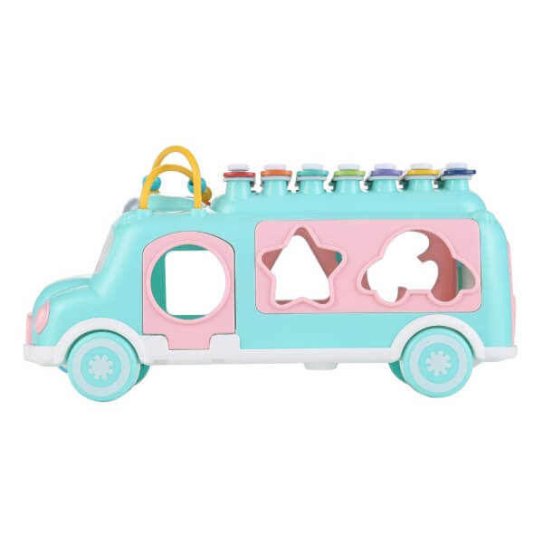 Xe bus âm nhạc nhỏ thả khối JS048981 (Xanh dương)