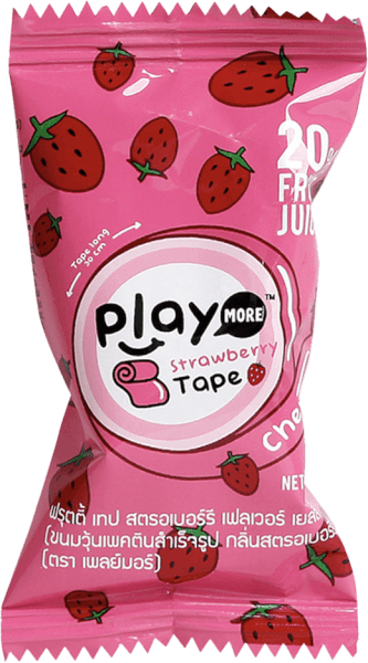 Kẹo dẻo cuộn Playmore vị dâu 21g