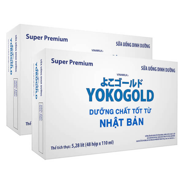 Combo 2 Thùng Sữa uống dinh dưỡng Vinamilk Yoko Gold 110ml (Lốc 4 hộp)