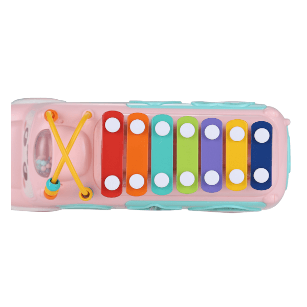 Xe bus âm nhạc nhỏ thả khối JS048981 (Hồng)