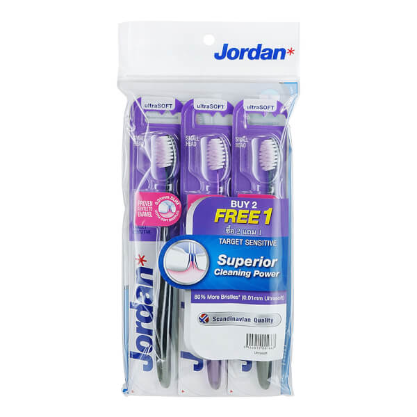 Bàn chải đánh răng người lớn Jordan Target Sensitive ( Vỉ 3)