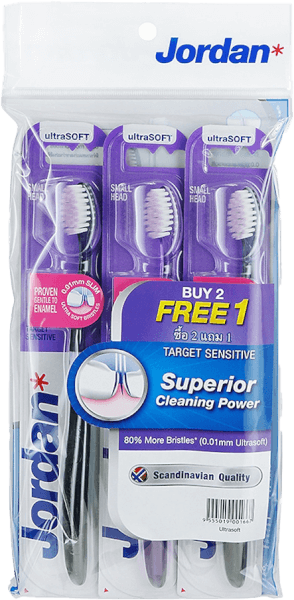 Bàn chải đánh răng người lớn Jordan Target Sensitive ( Vỉ 3)