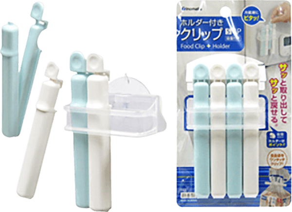 Set 4 kẹp miệng túi cỡ S (kèm giá đựng)