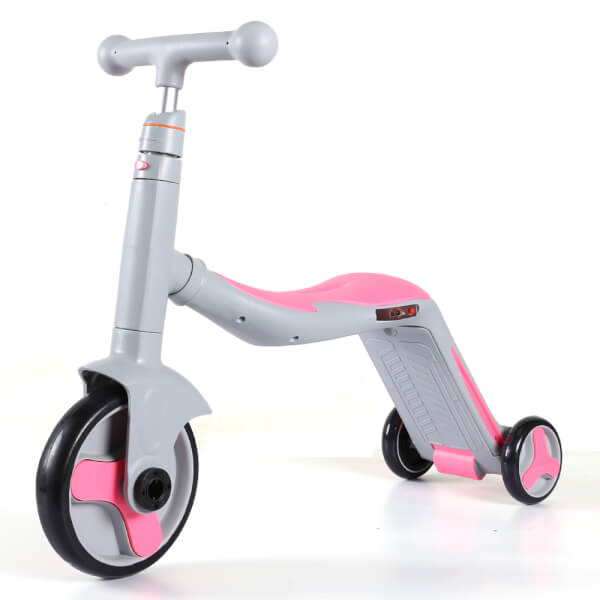 Xe trượt scooter Animo cao cấp kèm chòi chân, xe đạp 3in1 (Hồng)