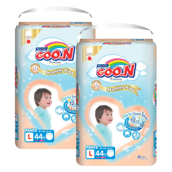 Combo 2 Tã quần GOO.N Mommy Kiss  (L, 9kg-14kg, 44 miếng)