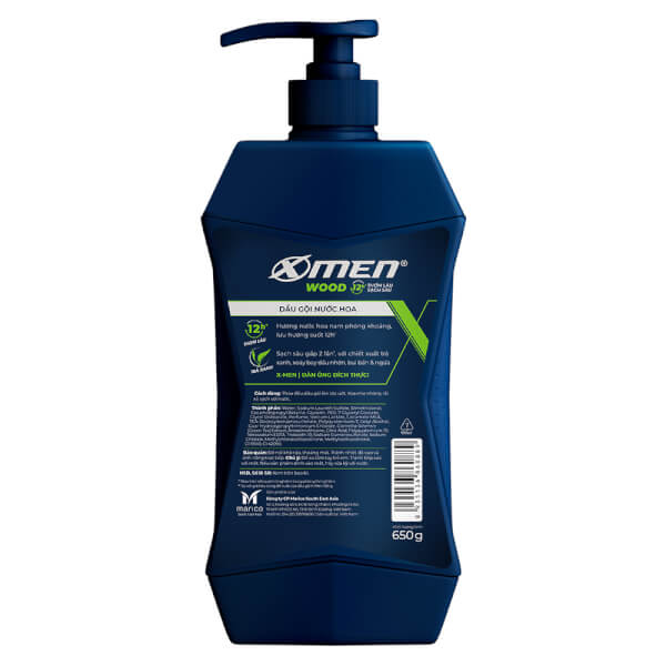 Dầu gội nước hoa X-Men Wood 2x sạch sâu thơm lâu 650g