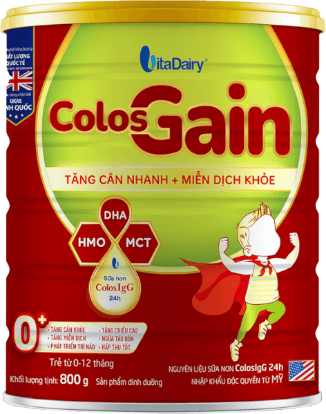 Sữa Colos Gain 0+ 800g (0 - 12 tháng)