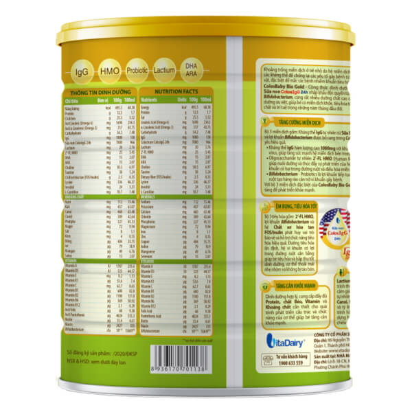 Sữa Colosbaby Bio Gold 0+ 800g  (0 - 12 tháng)