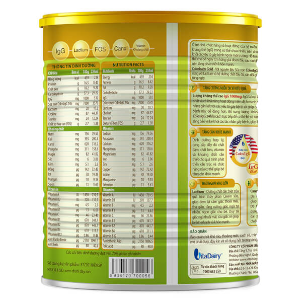 Sữa ColosBaby Gold 0+ 400g (0 - 12 tháng)