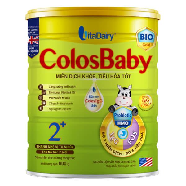 Combo 4 Sữa Colosbaby Bio Gold 2+ 800g (từ 2 tuổi)