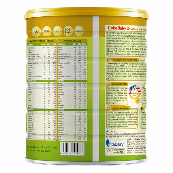 Combo 3 Sữa Colosbaby IQ Gold 2+ 800g (từ 2 tuổi)