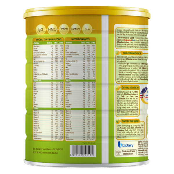 Sữa Colosbaby Bio Gold 1+ 800g (1 - 2 tuổi)