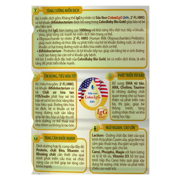 Sữa Colosbaby Bio Gold 1+ 800g (1 - 2 tuổi)