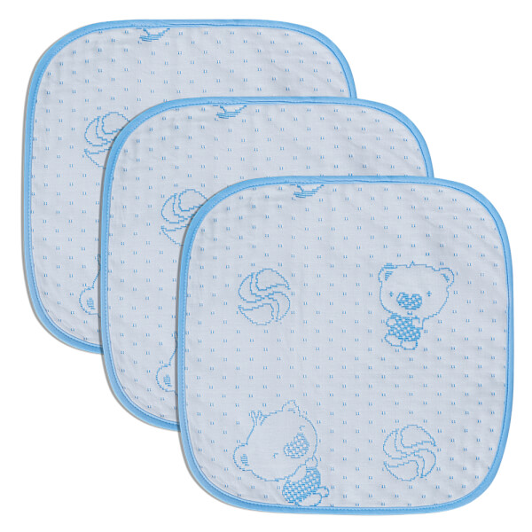 Combo 3 tấm lót chống thấm 4 lớp Vietmat size 30x30 màu xanh