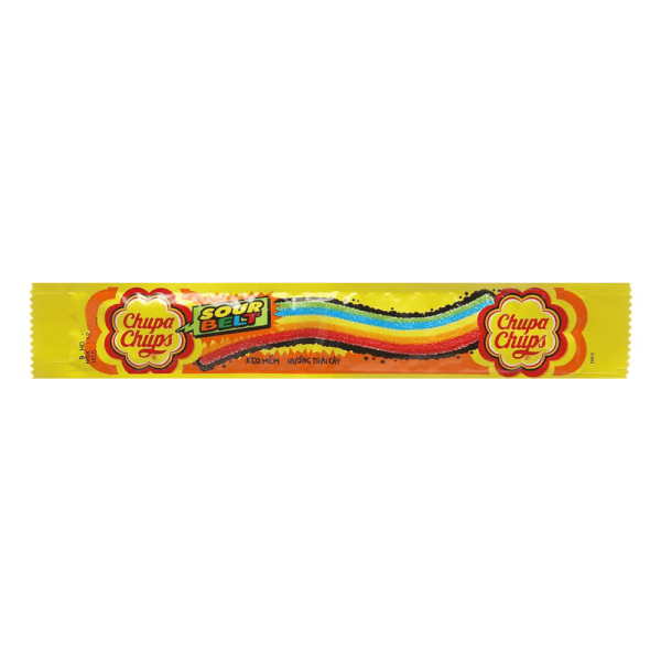 Chupa Chups Sour Belt kẹo dẻo hương trái cây 8g - thanh