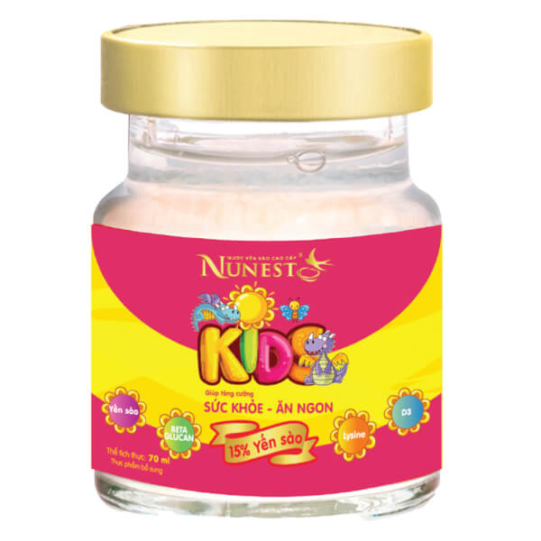 Nước yến sào cao cấp Nunest Kids 70ml (Lốc 3+1)