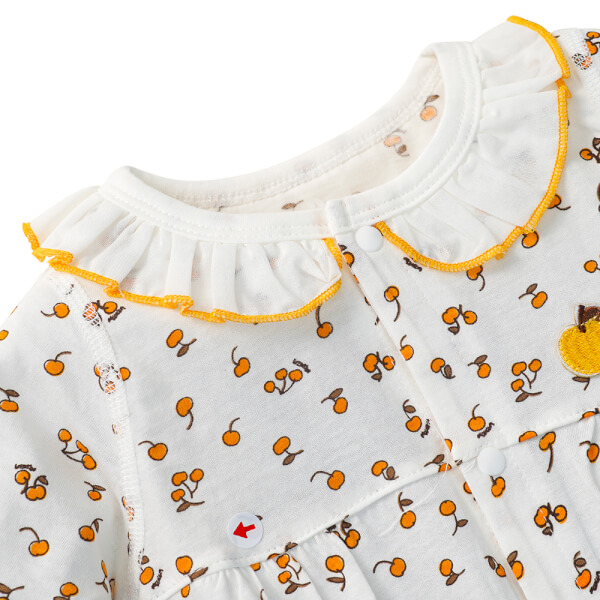 Bodysuit SS dài vải Cotton, Animo I1221015 (0-12M,Trắng)