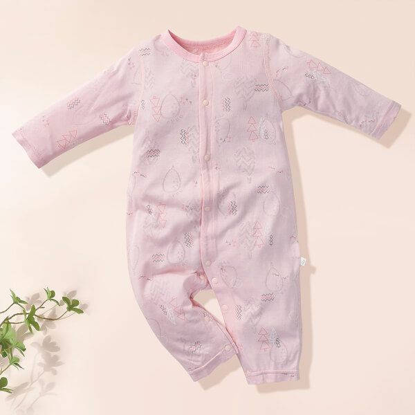 Bodysuit SS dài vải Cellulose, Animo I1221011 (0-12M,Hồng)