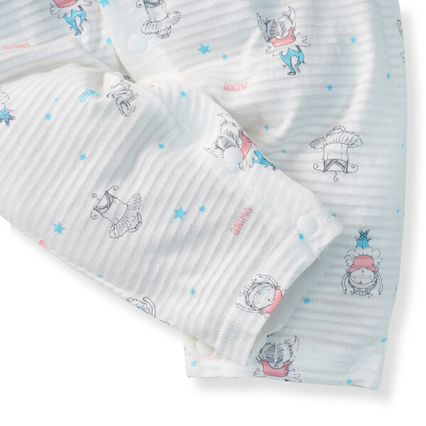 Bodysuit SS dài vải Cellulose, Animo I1221006 (0-12M,Trắng)