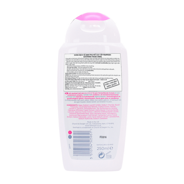 Dung dịch vệ sinh phụ nữ Femfresh Soothing Wash 250ml