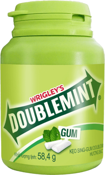 Kẹo cao su DM Peppermint (bạc hà) hũ 58,4g