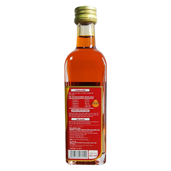 Dầu Gấc Tự Nhiên Thuyền Xưa Ăn Dặm Cho Con 65ml