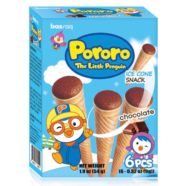 Bánh kem ốc quế Pororo vị sô cô la (54g)