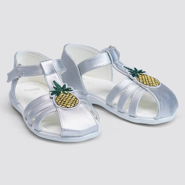 Giày bé gái Animo A2109_YDX023 (19 - 21 - 23 - 25,Bạc)