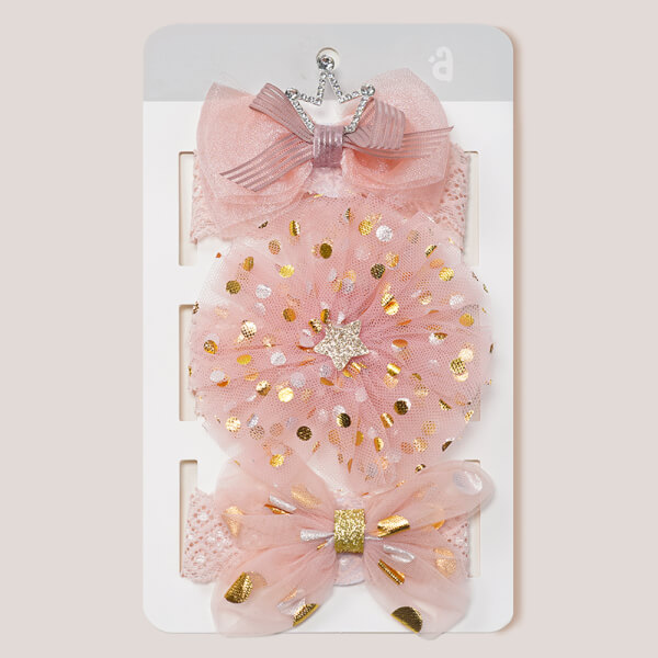 Set băng đô cho bé 3 món Animo A2110_JK030 (Hồng)