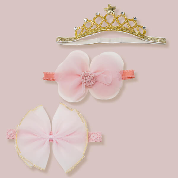 Set băng đô cho bé 3 món Animo A2110_JK028 (Hồng)