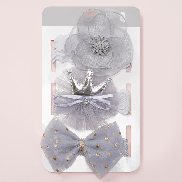 Set băng đô cho bé 3 món Animo A2110_JK023 (Xám)