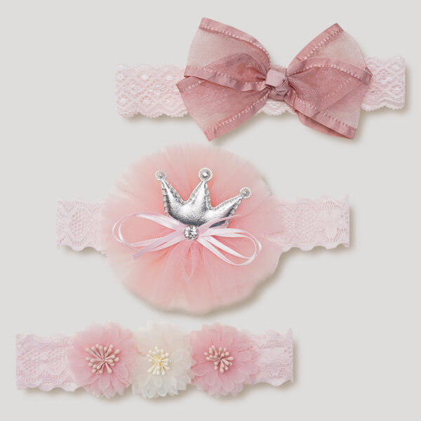 Set băng đô cho bé 3 món Animo A2110_JK022 (Hồng)