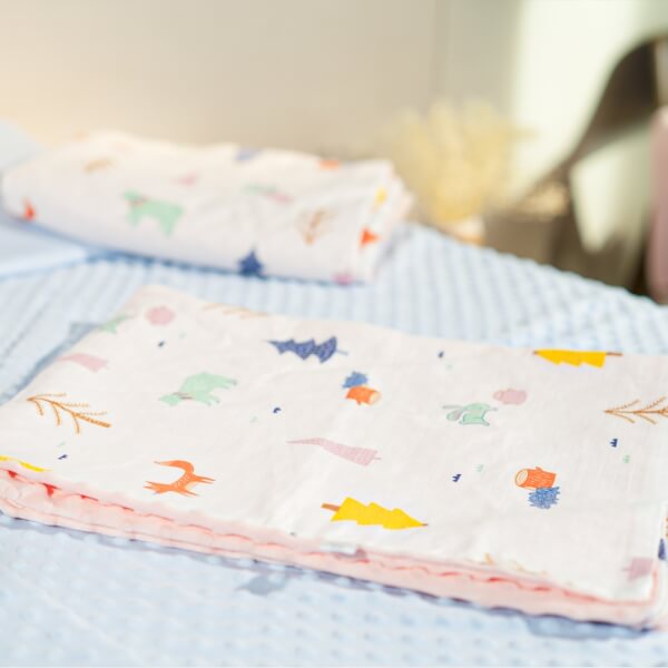 Chăn xô 2 lớp cho bé Animo B2204_MN003 (75*100cm, Hồng)