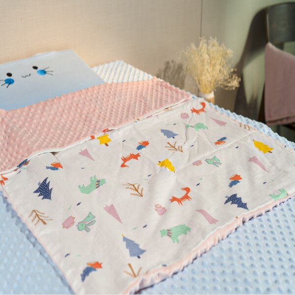 Chăn xô 2 lớp cho bé Animo B2204_MN003 (75*100cm, Hồng)