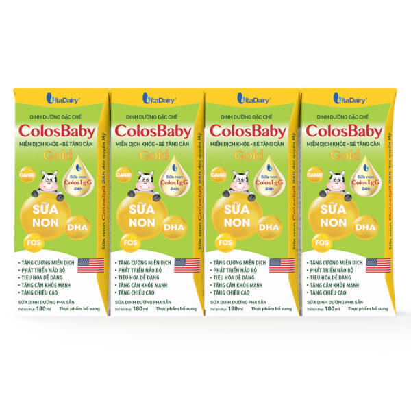 Sữa bột pha sẵn Colosbaby 180ml (lốc 4 hộp) (giao bao bì ngẫu nhiên)