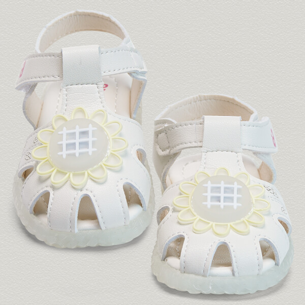 Sandal bé gái phát sáng Animo A2109_MN021 (19-21-23-25,Trắng)