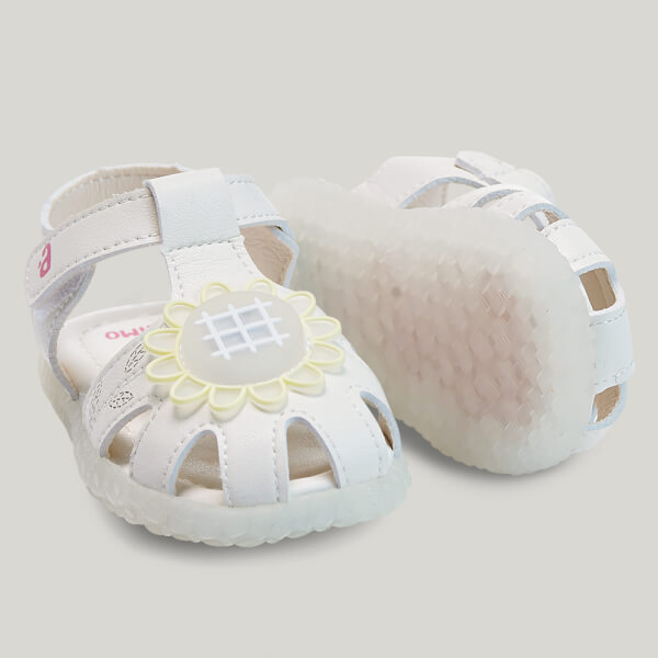 Sandal bé gái phát sáng Animo A2109_MN021 (19-21-23-25,Trắng)