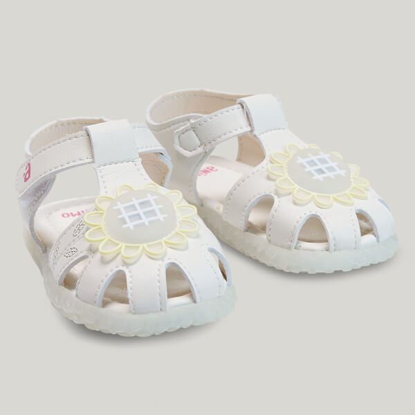Sandal bé gái phát sáng Animo A2109_MN021 (19-21-23-25,Trắng)