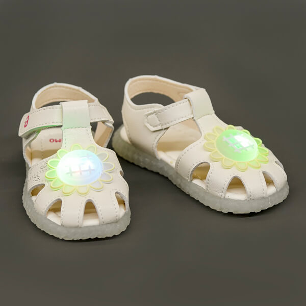 Sandal bé gái phát sáng Animo A2109_MN021 (19-21-23-25,Trắng)