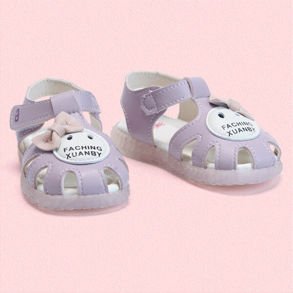 Sandal bé gái phát sáng Animo A2109_MN020 (19-21-23-25,Tím nhạt)
