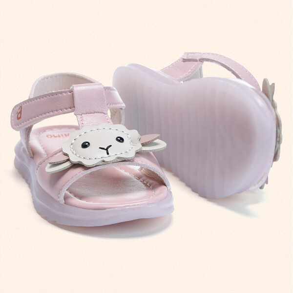 Sandal bé gái phát sáng Animo A2109_MN019 (19-21-23-25,Hồng)