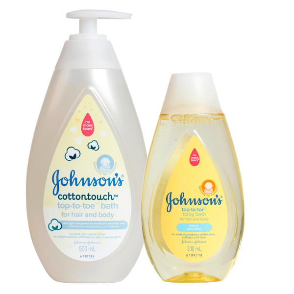 Combo 1 Tắm gội dịu nhẹ như bông Johnson's baby cotton touch 500ml và 1 Sữa tắm gội toàn thân Johnson Baby 200ml bao bì mới